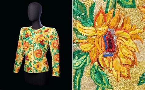 ysl jacket of van gogh sunflowers|5 minutes with Yves Saint Laurent’s ‘Sunflowers’ jacket.